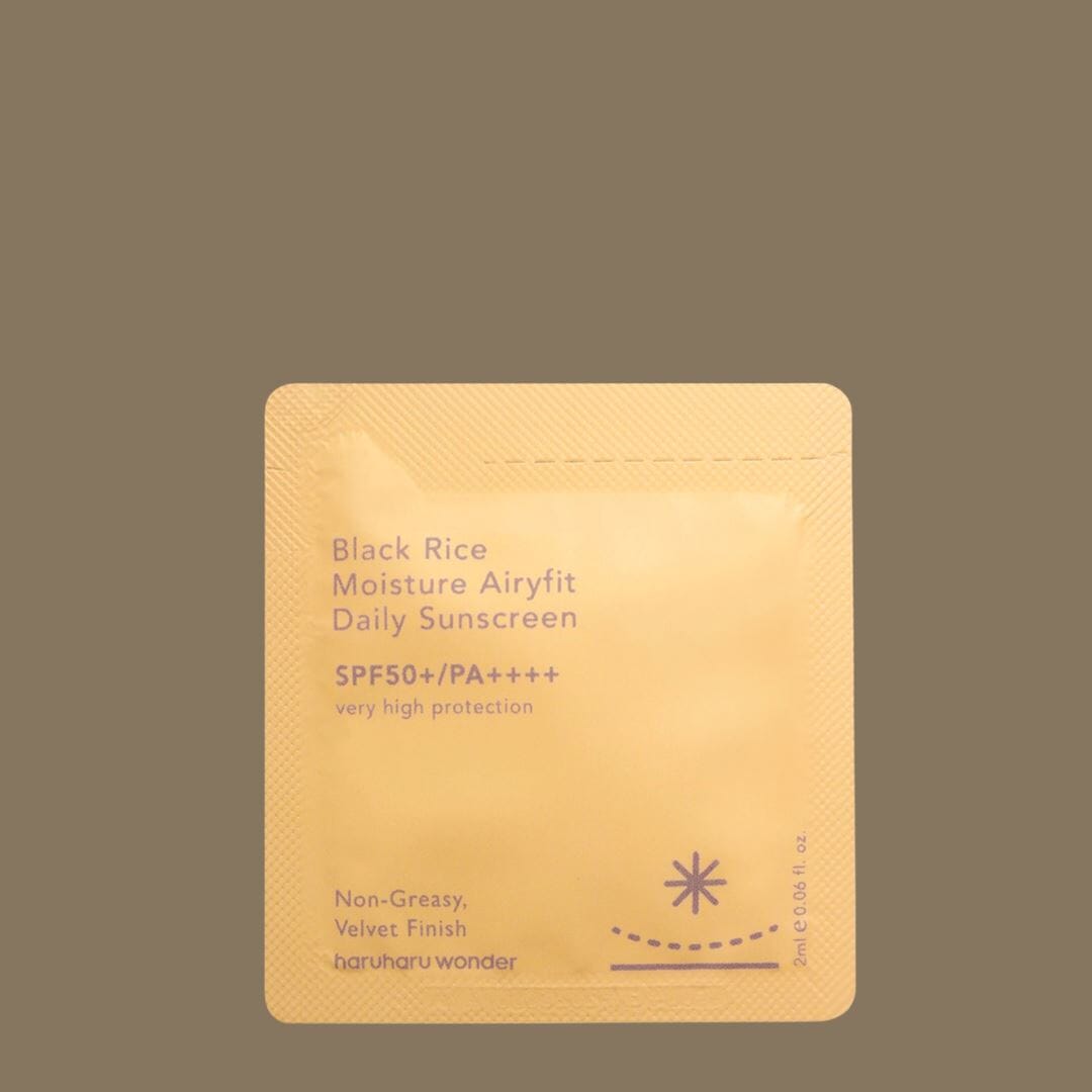 Haruharu WONDER Black Rice Moisture Airyfit Daily Sunscreen SPF50+ PA++++ 2ml (Pouch Sample), at Orion Beauty. SKIN1004 Official Sole Authorized Retailer in Sri Lanka!