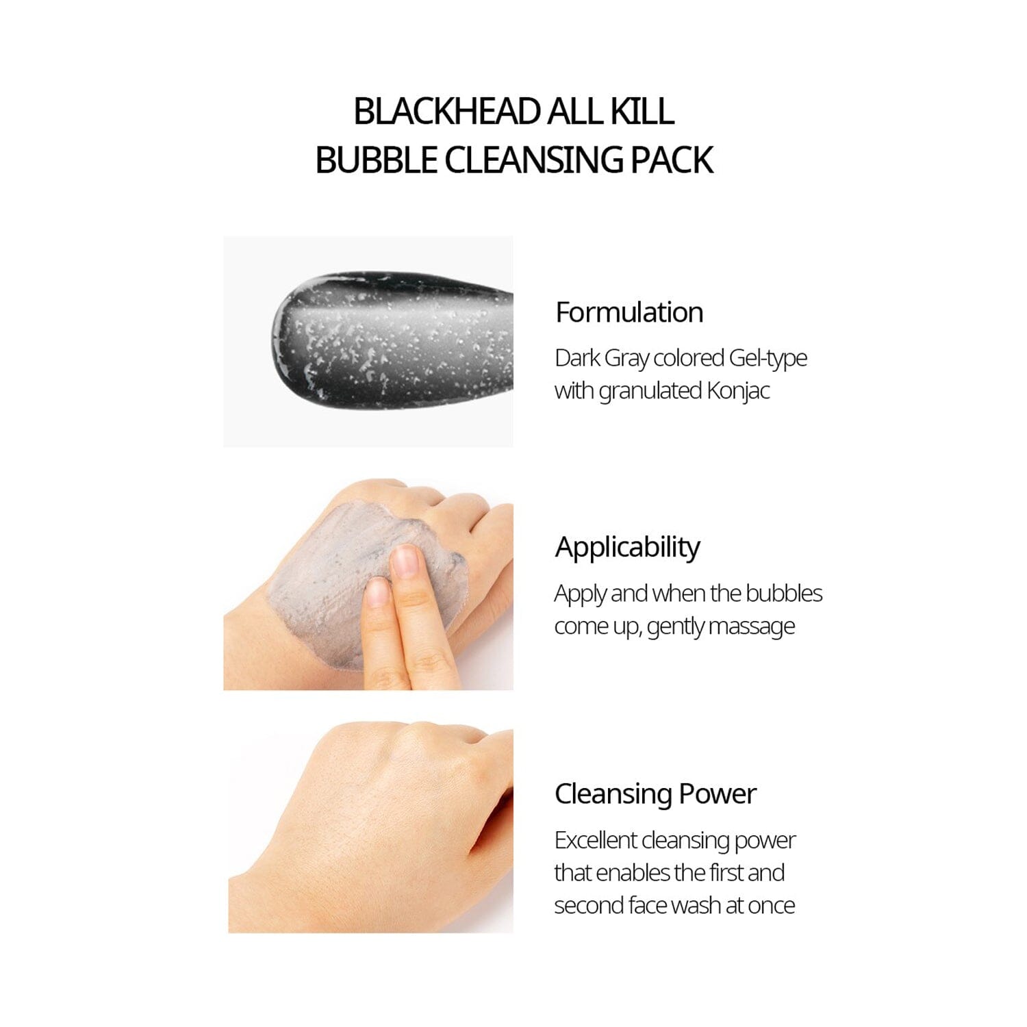 Nacific Blackhead All Kill Bubble Cleansing Pack 140ml, at Orion Beauty. Nacific Official Sole Authorized Retailer in Sri Lanka!