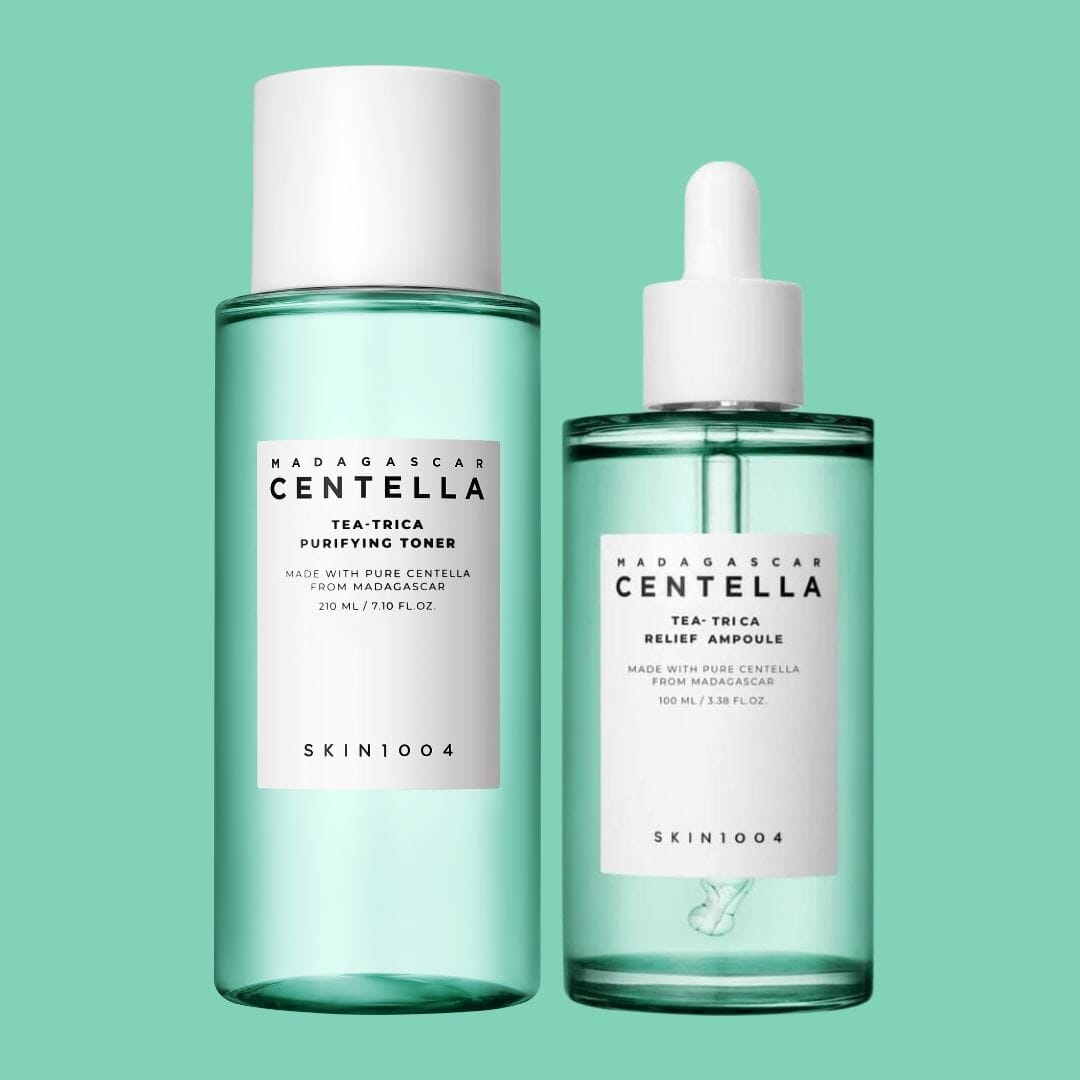SKIN1004 Madagascar Centella Tea-Trica Relief Ampoule + Purifying Toner, at Orion Beauty. SKIN1004 Official Sole Authorized Retailer in Sri Lanka!